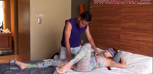  Eva Davai from sexmex is a blind folded latina milf waiting to get fucked by her